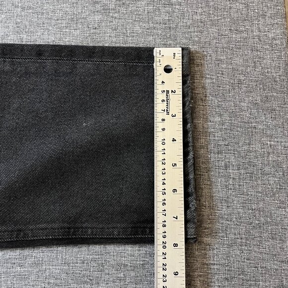 Agolde 90's Mid Rise Loose Fit Distressed Jeans - Women's Size 27*30 - Black - Picture 10 of 13